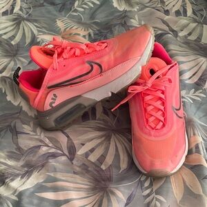 Nike Coral and Gray Athletic Shoes